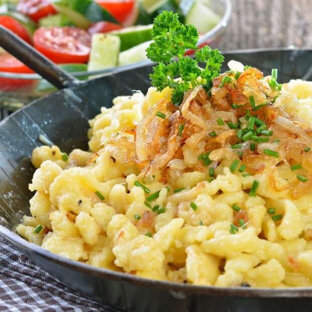 Traditionell österreichische Käsenocken